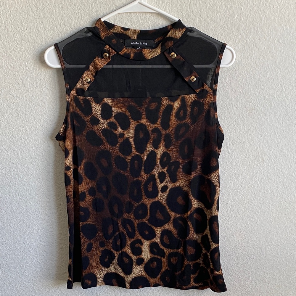 Adele and May Leopard Print Tank Top